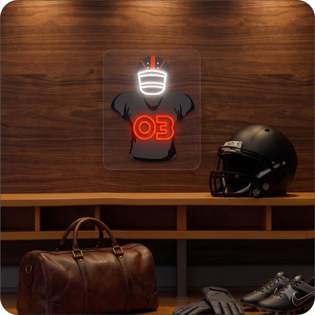 ATL Jersey Football Neon Artwork Sign