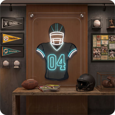 CAR Jersey Football Neon Artwork Sign