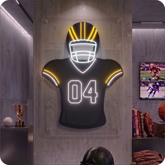 PIT Jersey Football Neon Artwork Sign