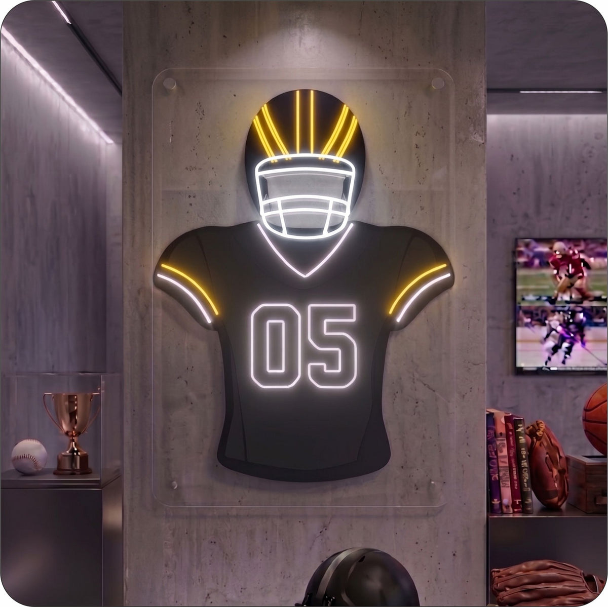 PIT Jersey Football Neon Artwork Sign