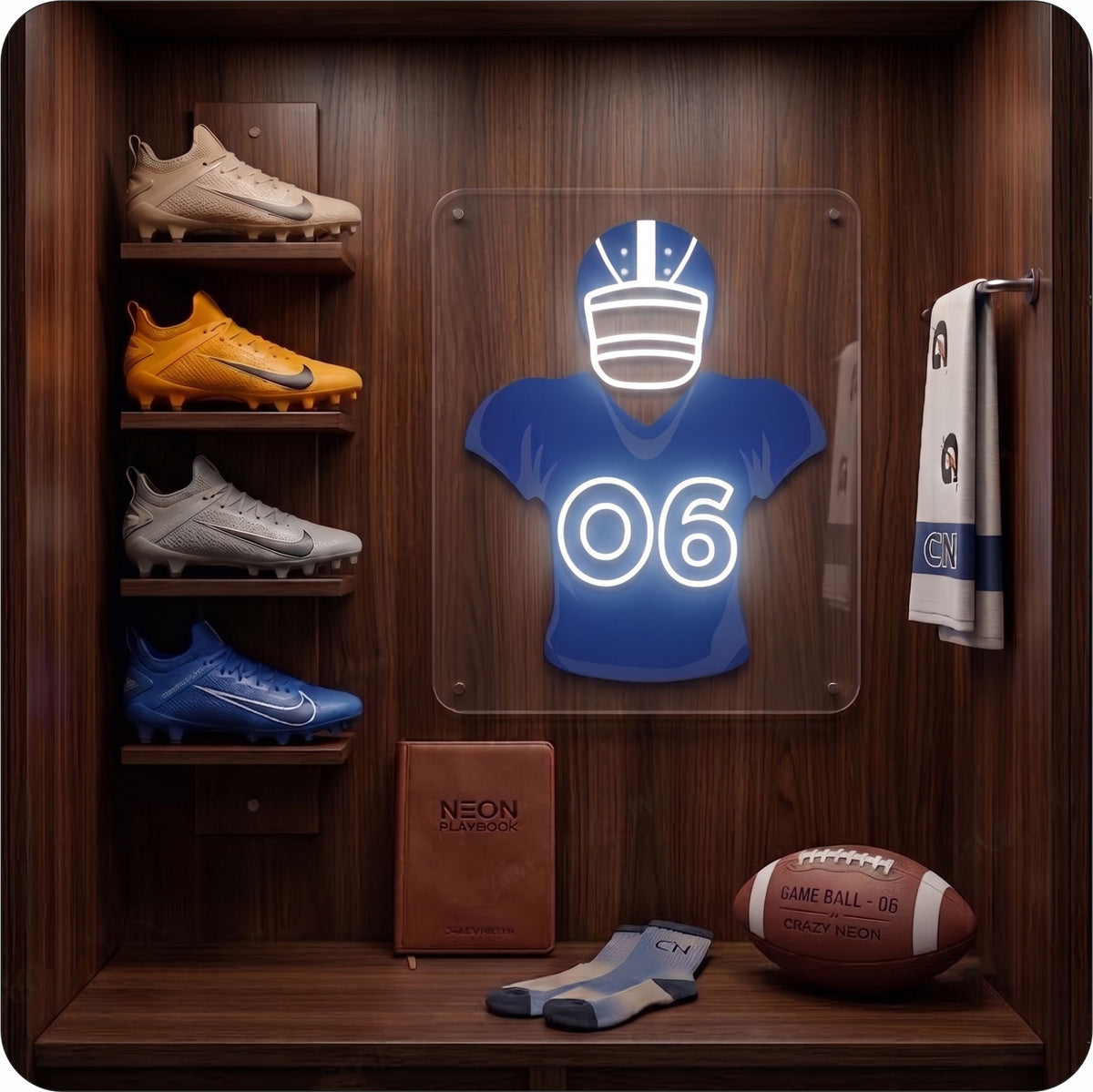 NYG Jersey Football Neon Artwork Sign