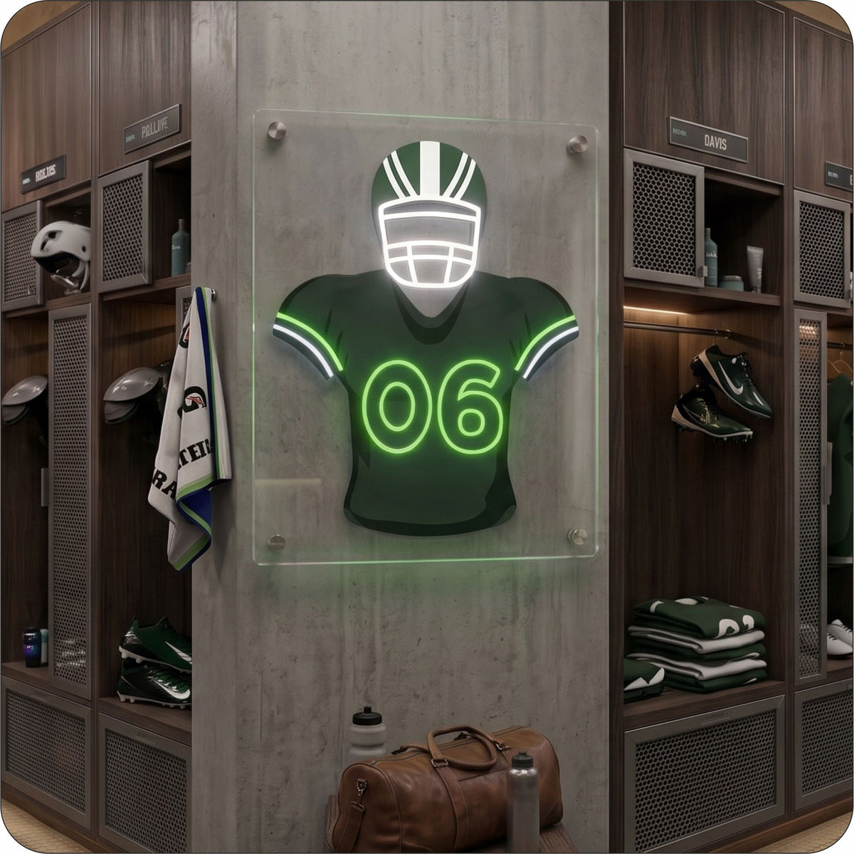 PHI Jersey Football Neon Artwork Sign