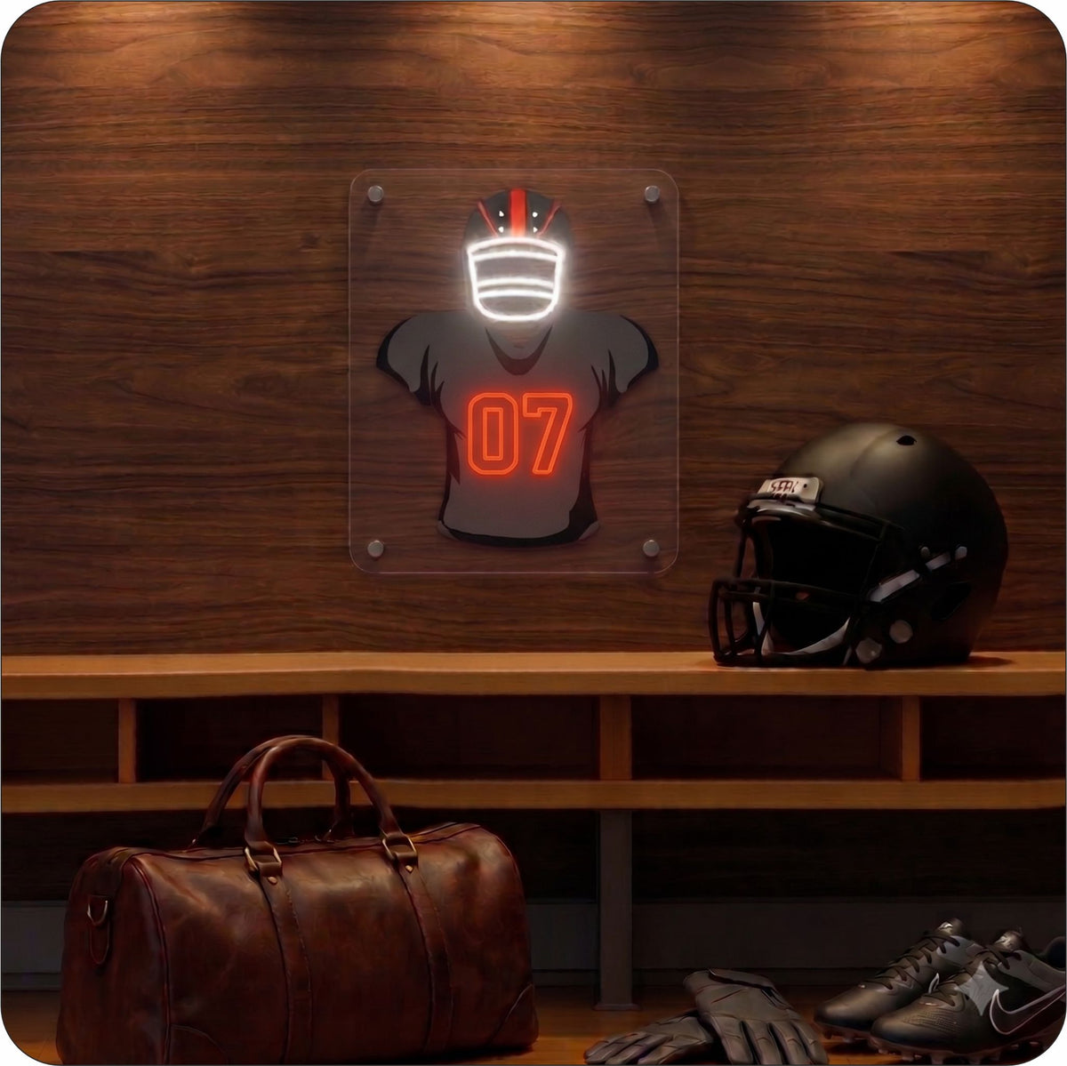 ATL Jersey Football Neon Artwork Sign