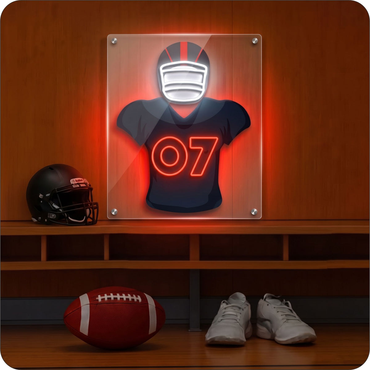 HOU Jersey Football Neon Artwork Sign