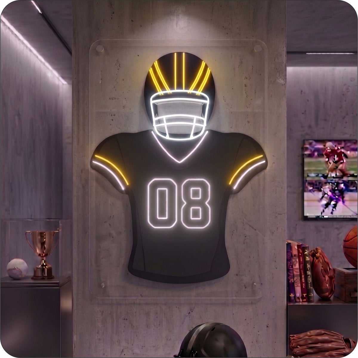 PIT Jersey Football Neon Artwork Sign