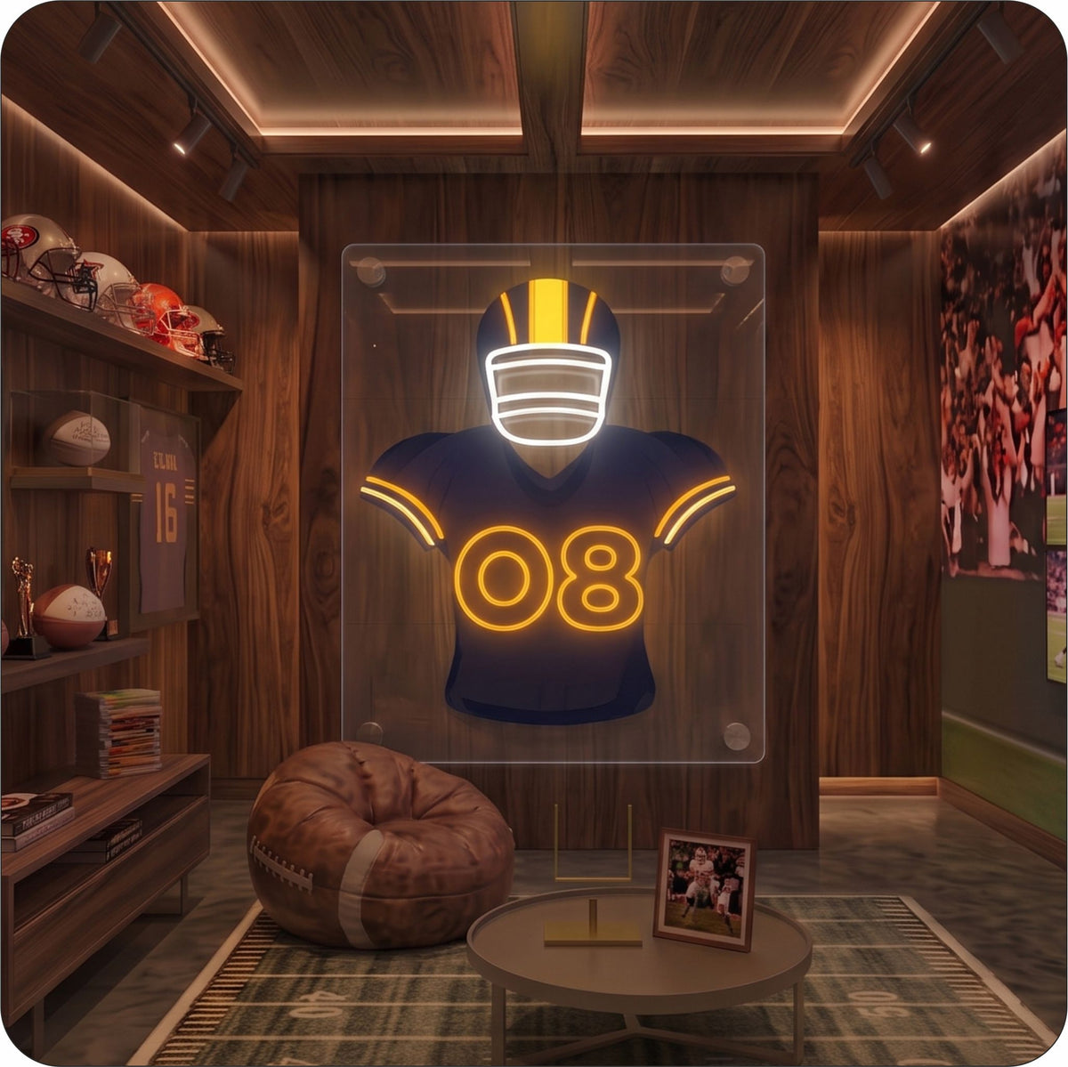 LAC Jersey Football Neon Artwork Sign