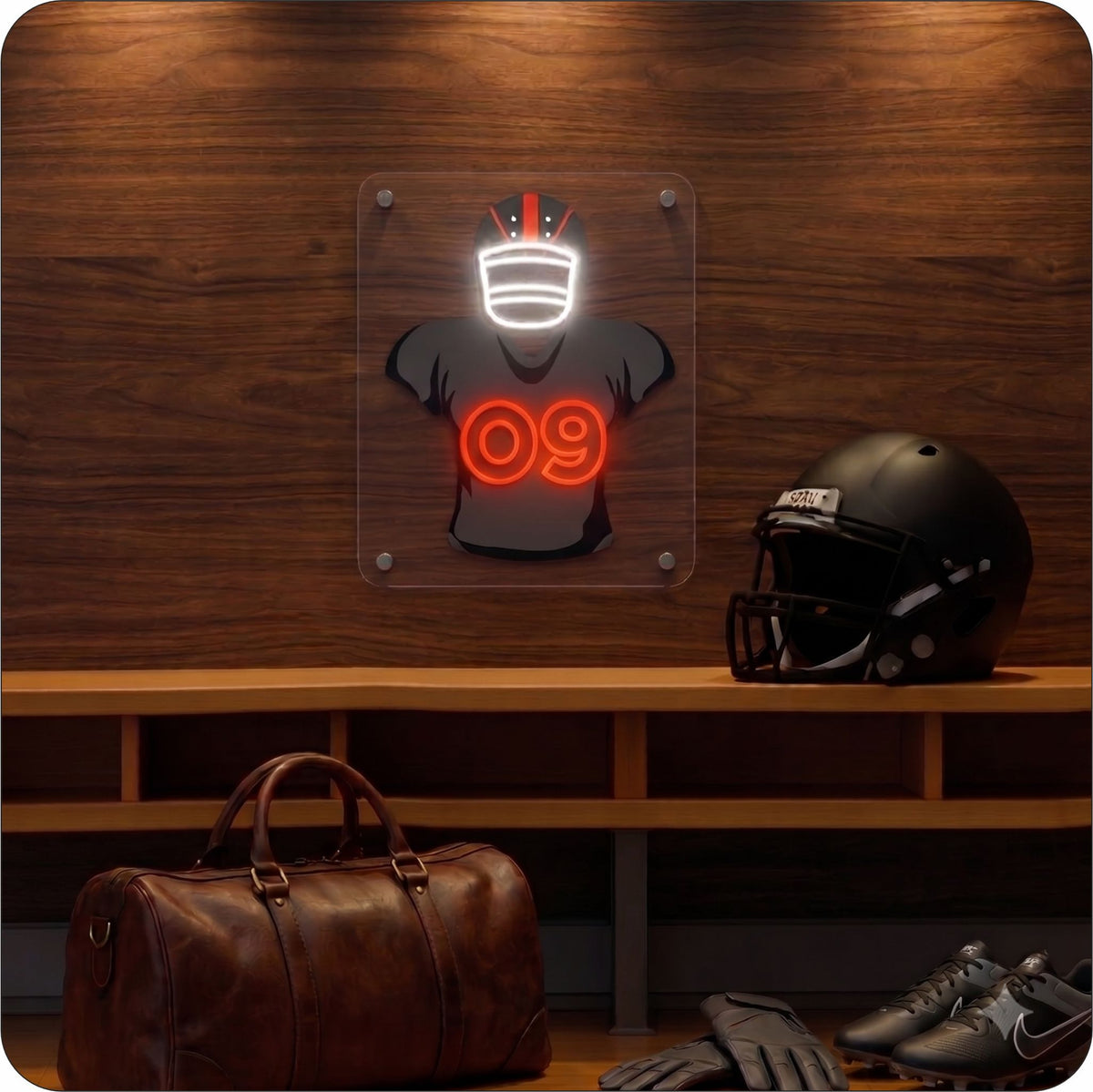 ATL Jersey Football Neon Artwork Sign