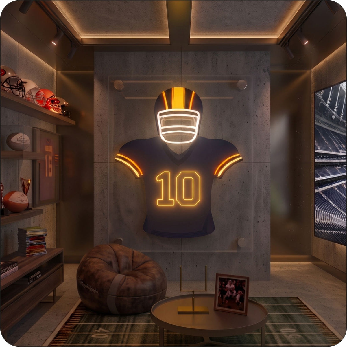 DEN Jersey Football Neon Artwork Sign