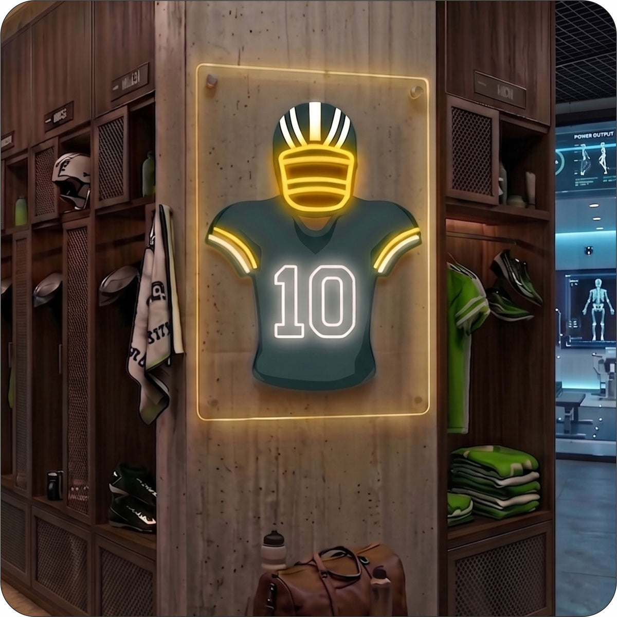 GB Jersey Football Neon Artwork Sign