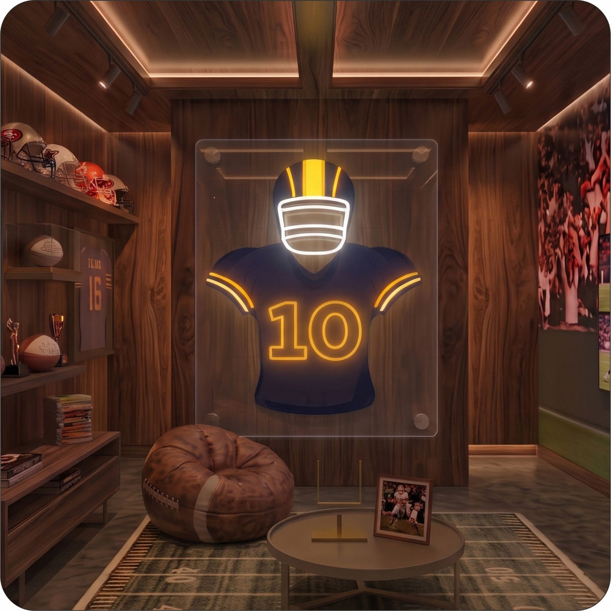 LAC Jersey Football Neon Artwork Sign