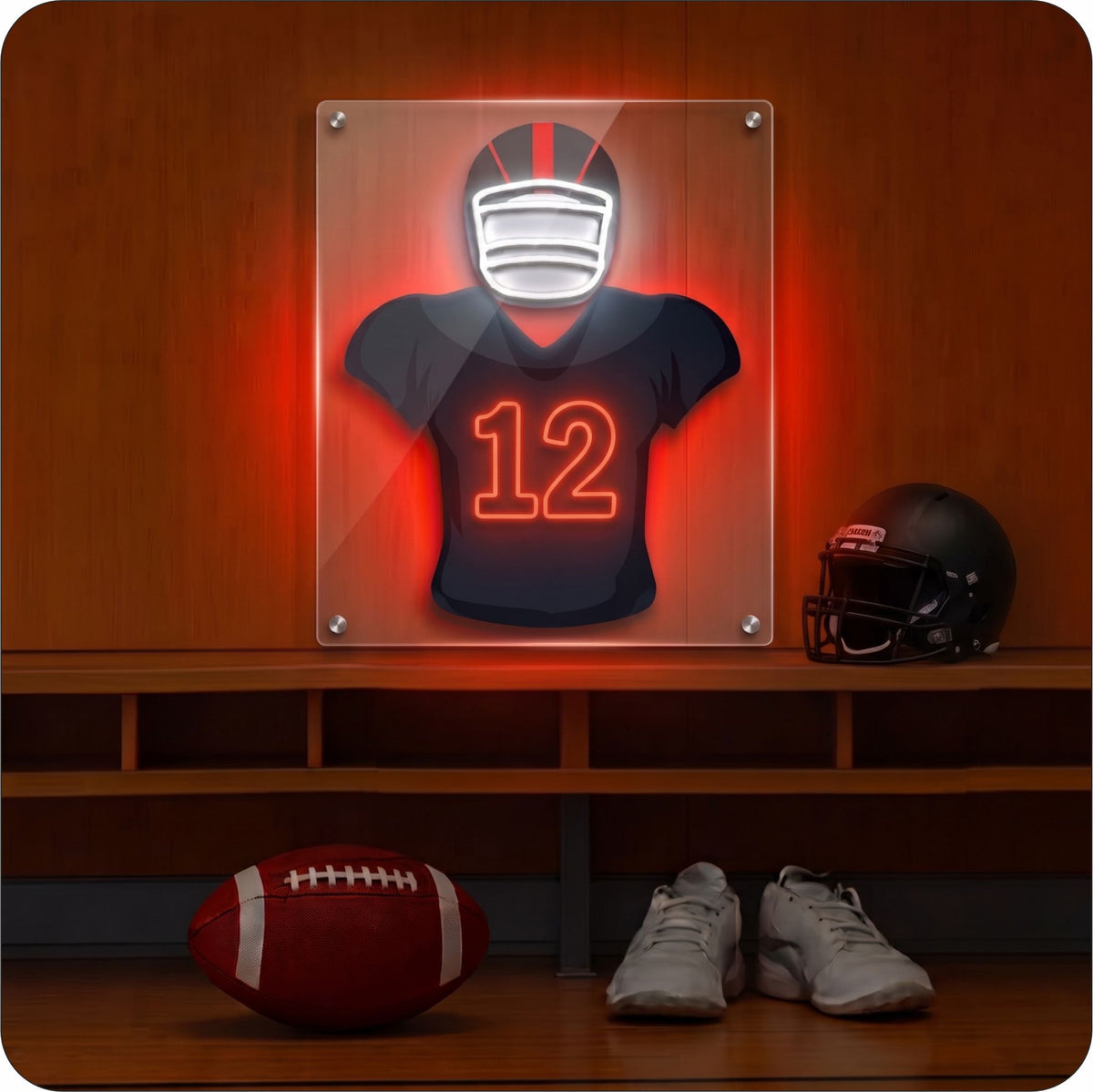 HOU Jersey Football Neon Artwork Sign