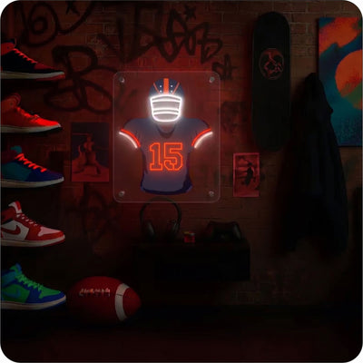 CHI Jersey Football Neon Artwork Sign