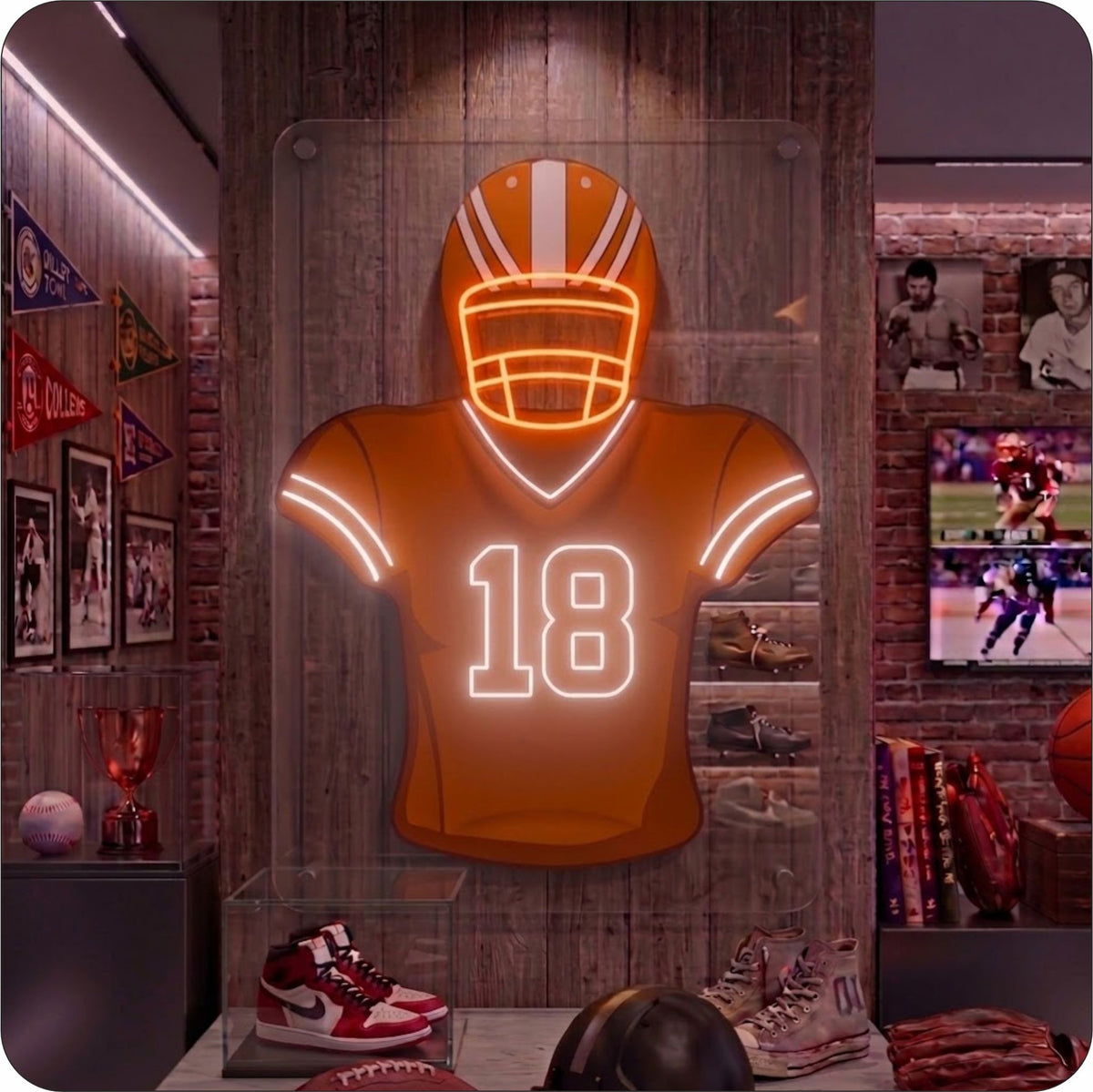 ARI Jersey Football Neon Artwork Sign
