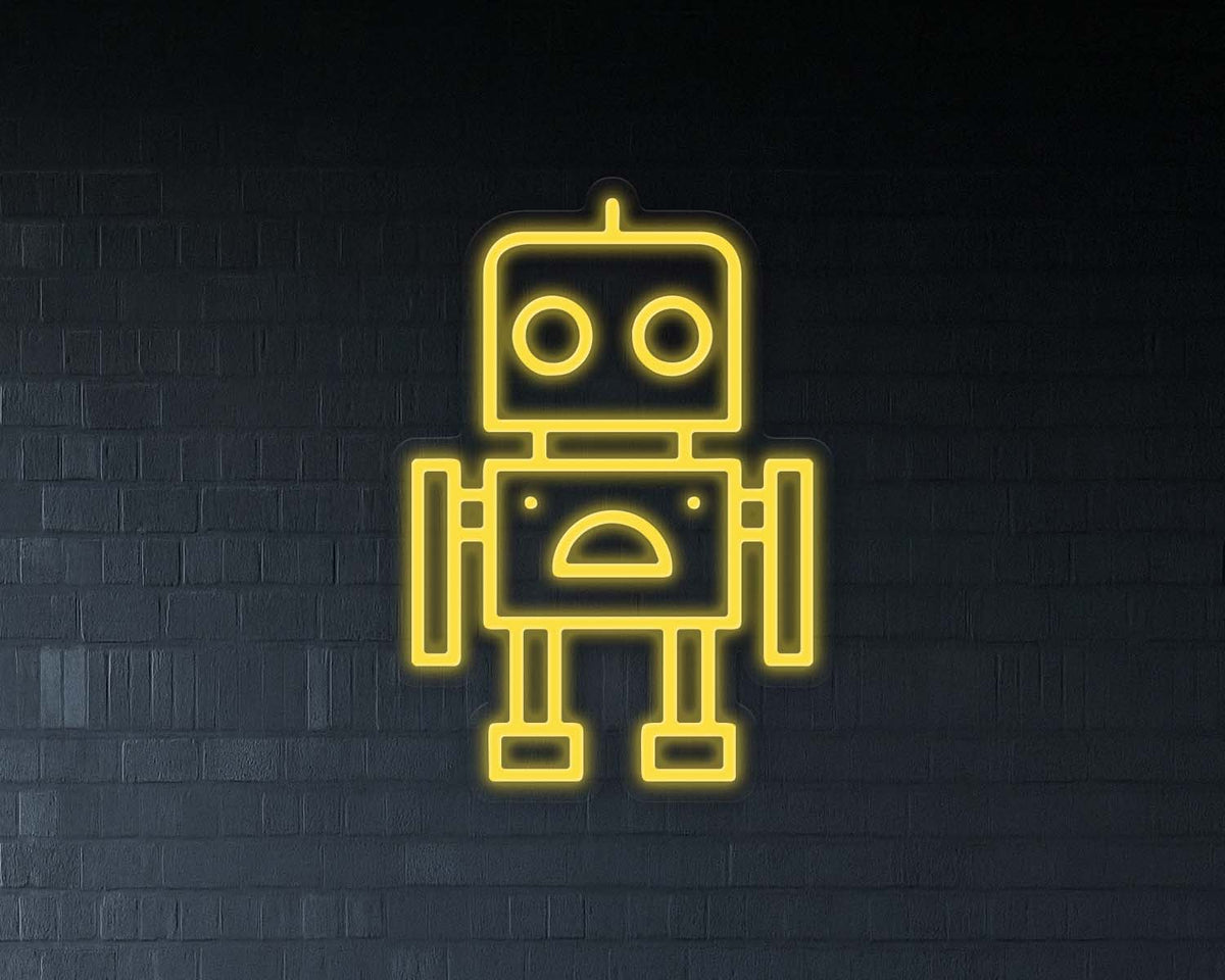 Sign Robotte Robot Neon Sign