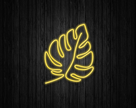 Monstera Leaf Neon Sign