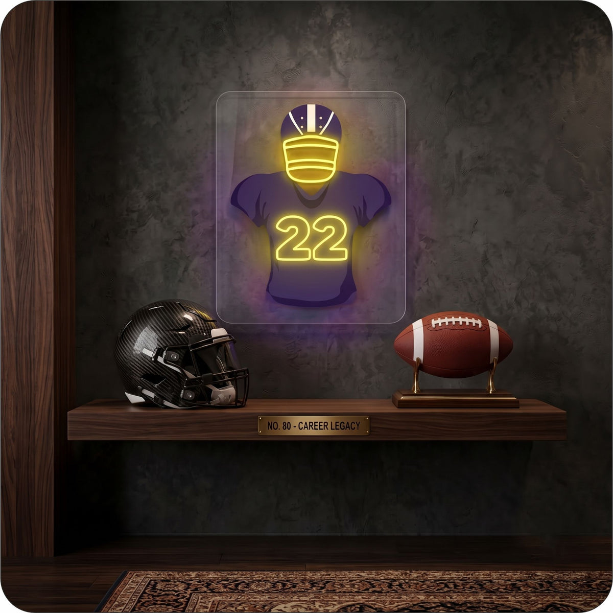 BAL Jersey Football Neon Artwork Sign