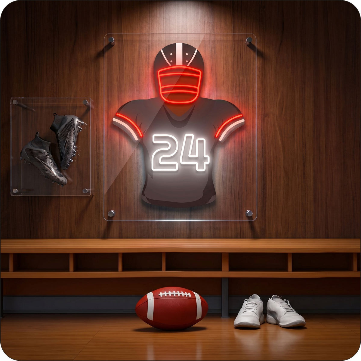 CLE Jersey Football Neon Artwork Sign