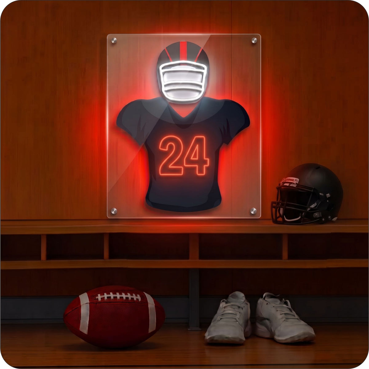 HOU Jersey Football Neon Artwork Sign