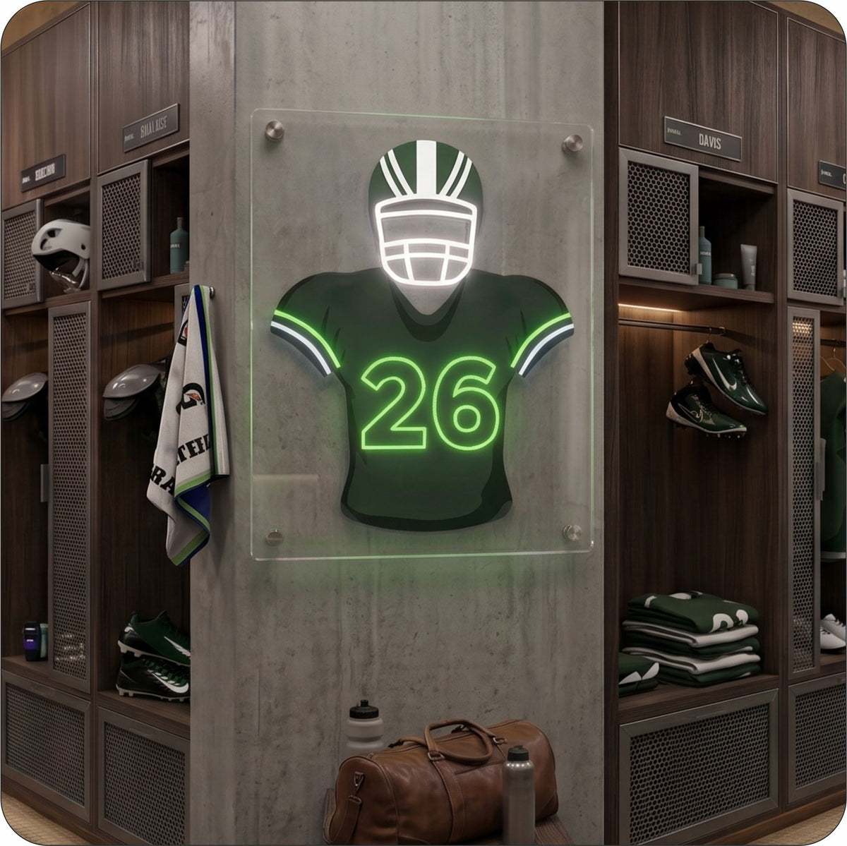PHI Jersey Football Neon Artwork Sign