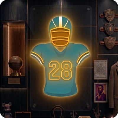 MIA Jersey Football Neon Artwork Sign