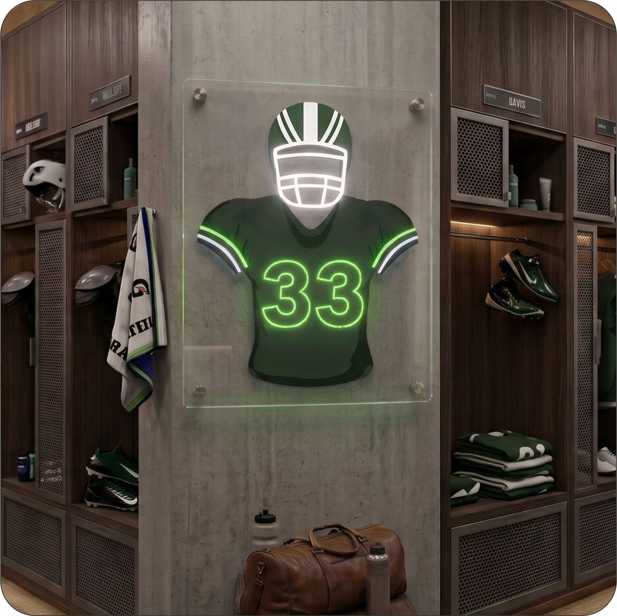 PHI Jersey Football Neon Artwork Sign