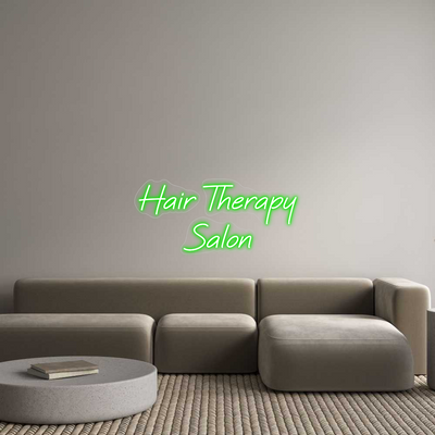 Custom Name Neon Sign Hair Therapy Sa...