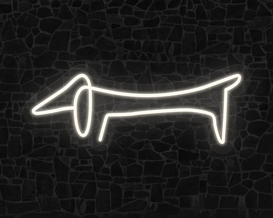 Line Art Sausage Neon Sign