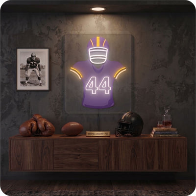 MIN Jersey Football Neon Artwork Sign