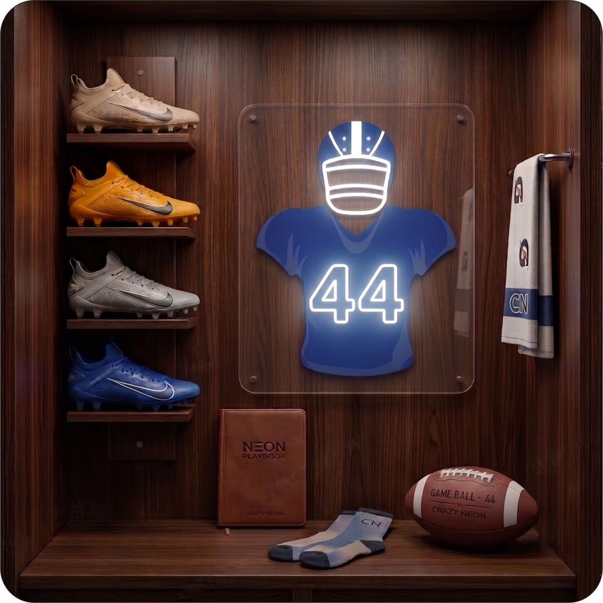 NYG Jersey Football Neon Artwork Sign