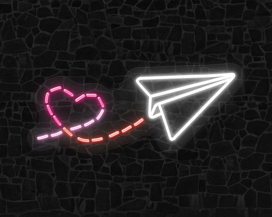 Paper Airplane Neon Sign