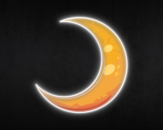 Yellow Moon Neon Sign