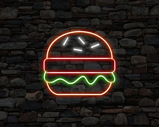 Burger LED Neon Sign