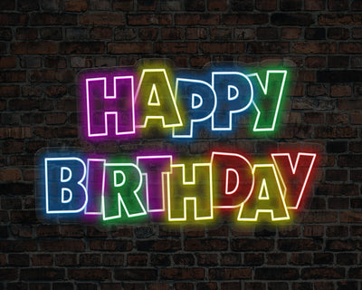 Happy Birthday  Neon Sign