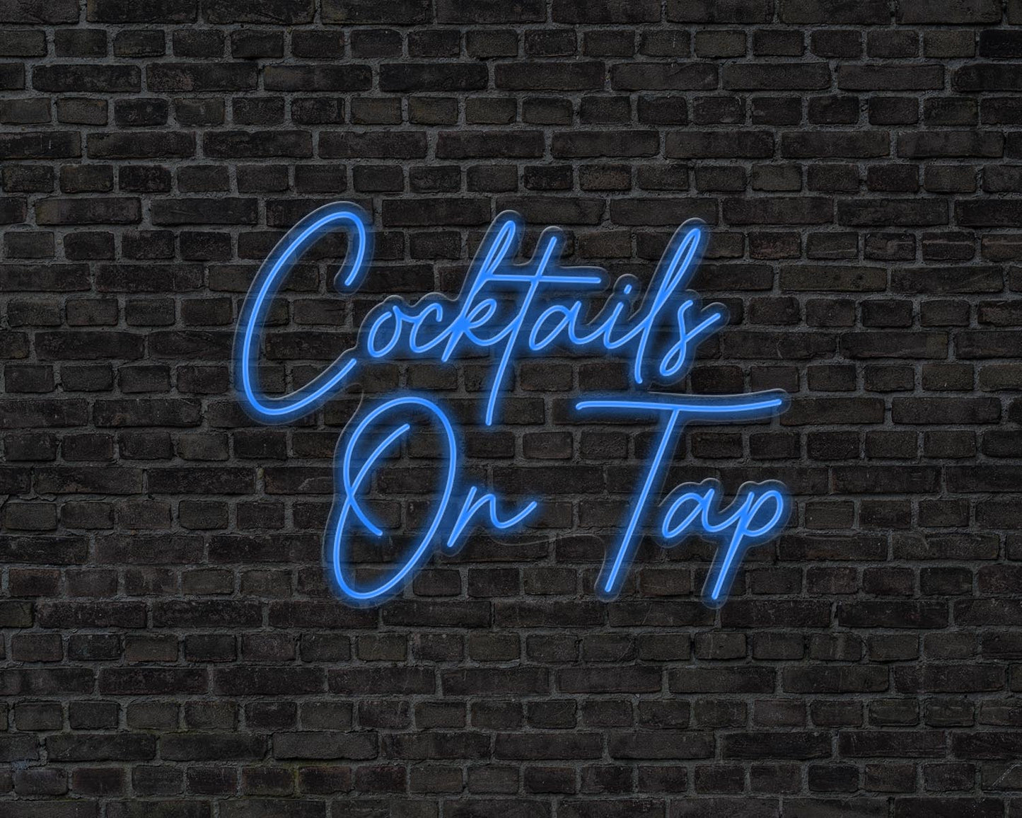 Cocktails on Tap Neon Sign