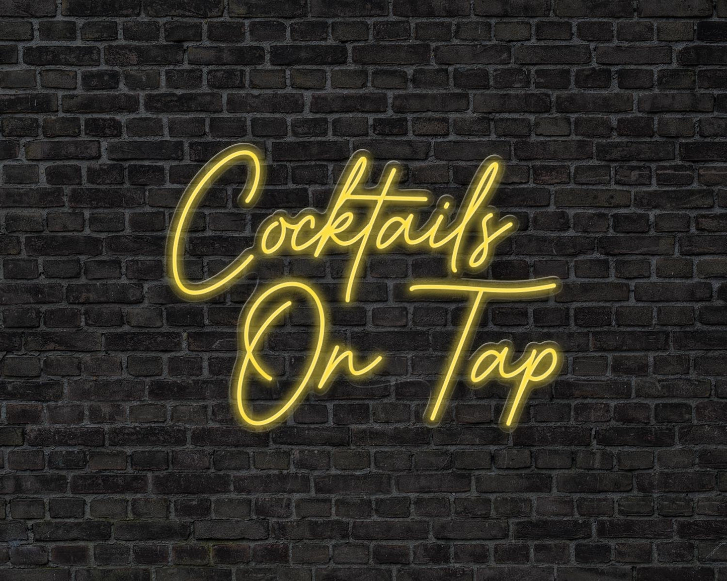 Cocktails on Tap Neon Sign