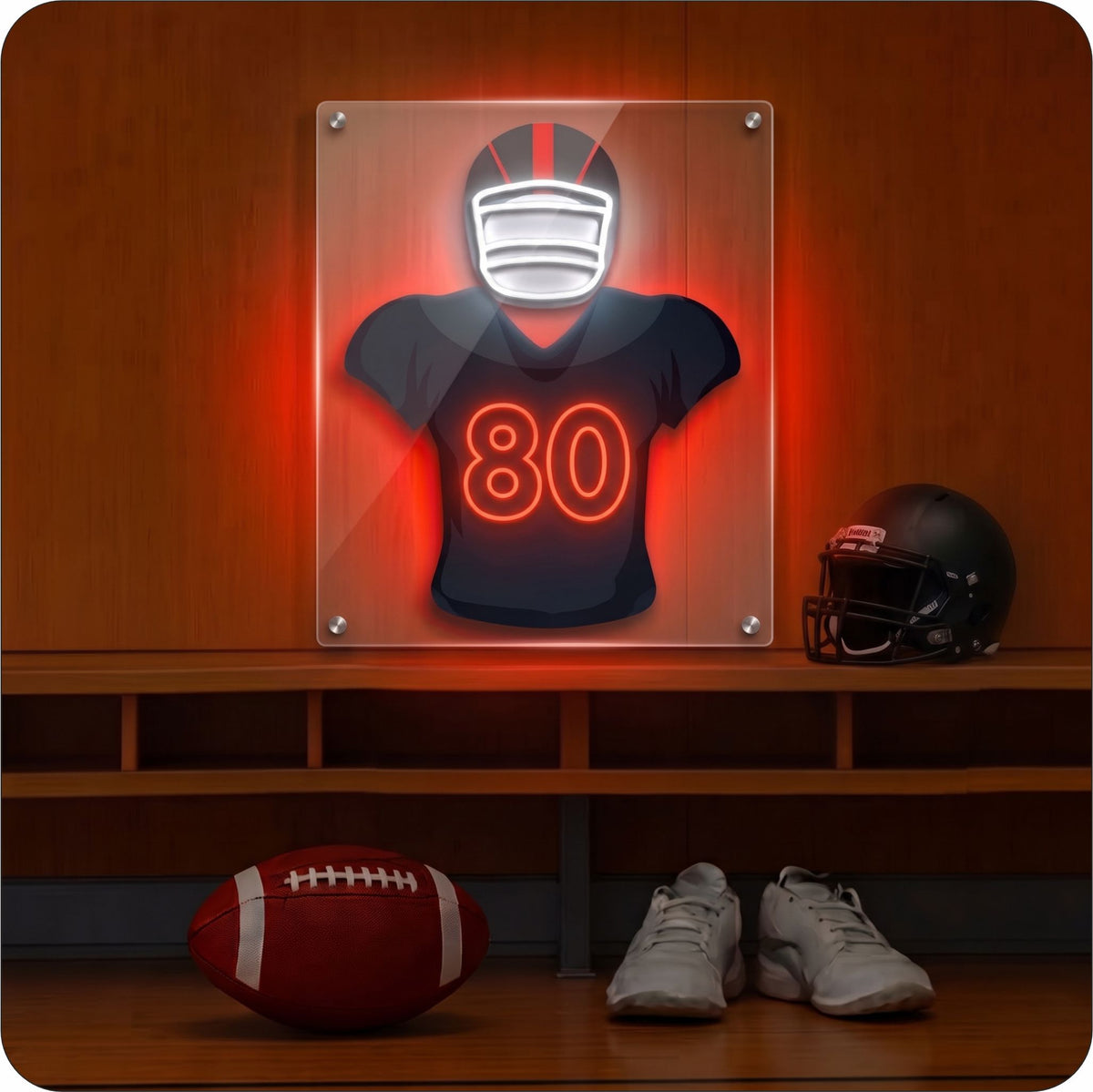HOU Jersey Football Neon Artwork Sign