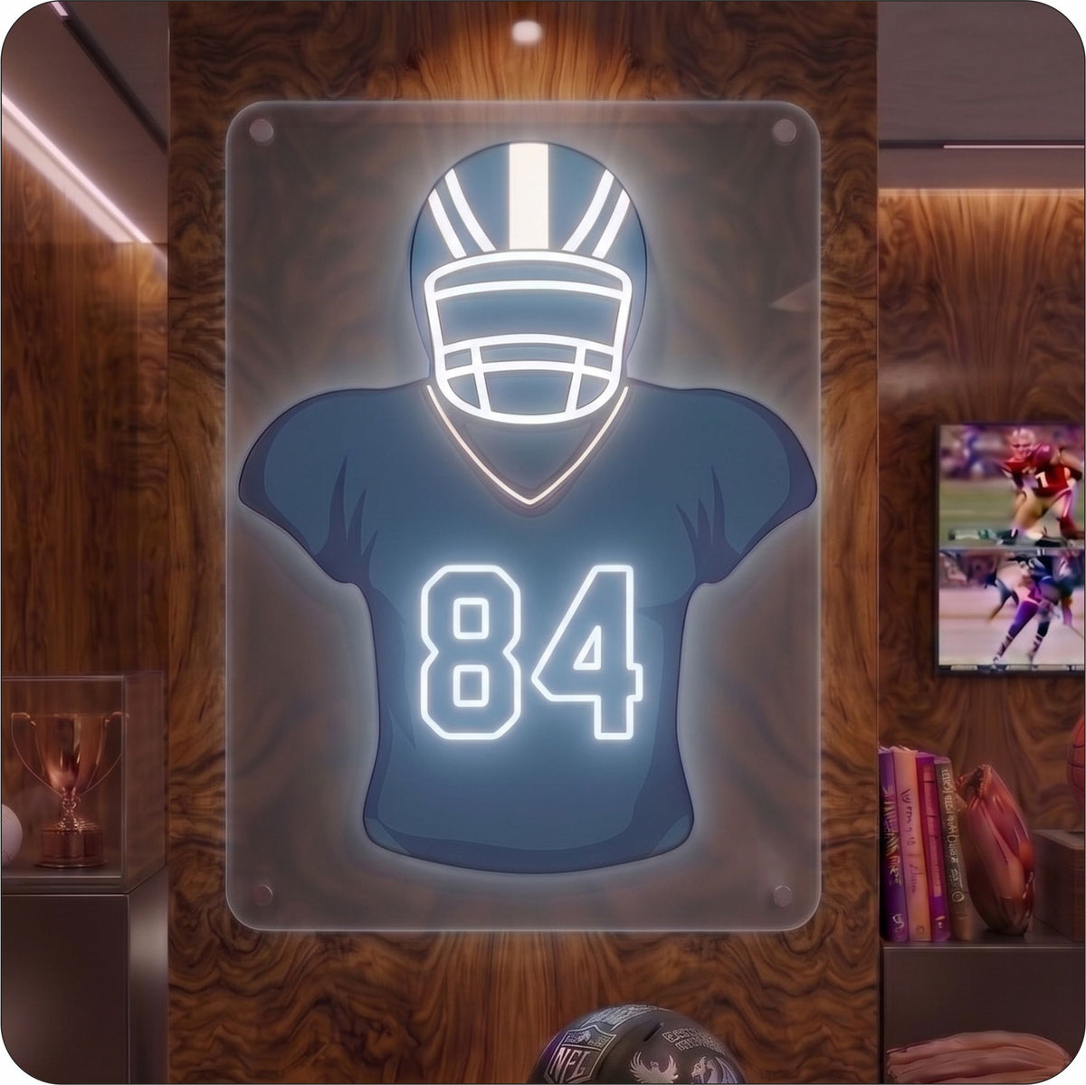 IND Jersey Football Neon Artwork Sign