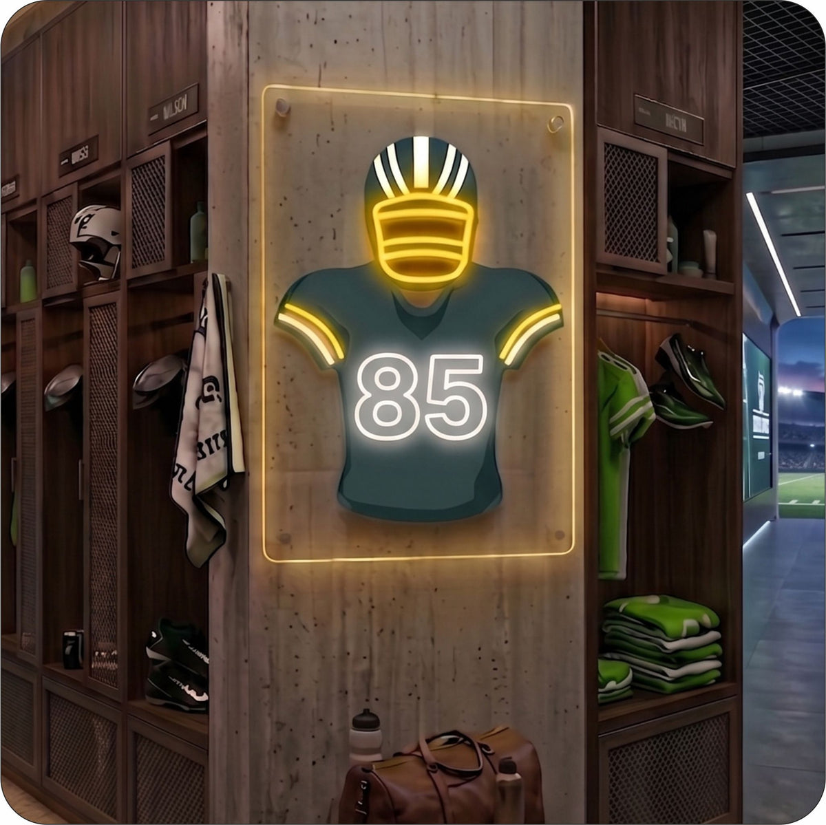 GB Jersey Football Neon Artwork Sign