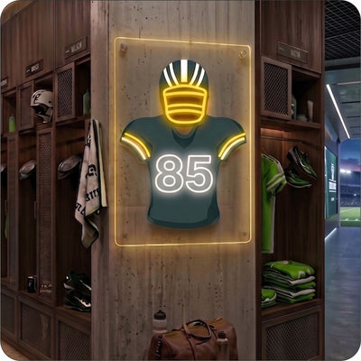 GB Jersey Football Neon Artwork Sign