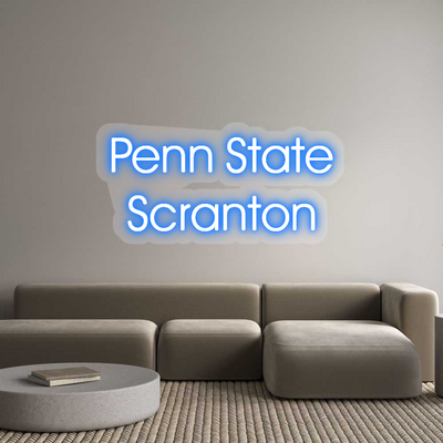 Custom Name Neon Sign Penn State Scra...