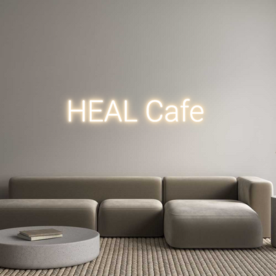 Custom Name Neon Sign HEAL Cafe