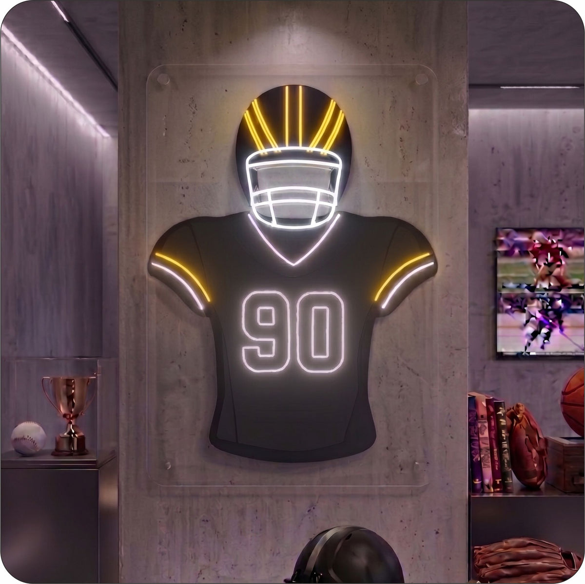 PIT Jersey Football Neon Artwork Sign