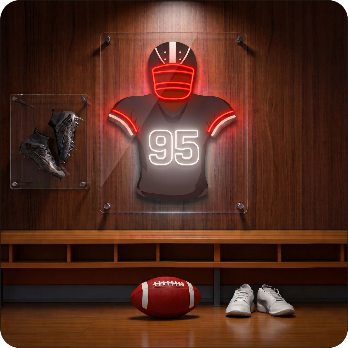 CLE Jersey Football Neon Artwork Sign