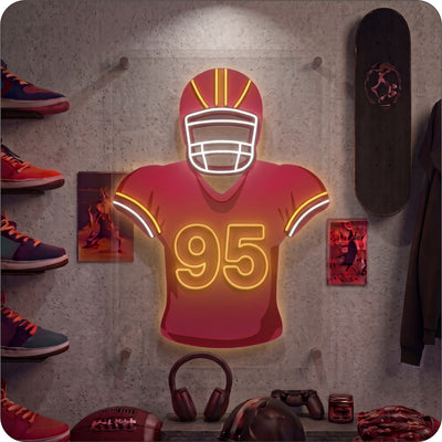 KC Jersey Football Neon Artwork Sign