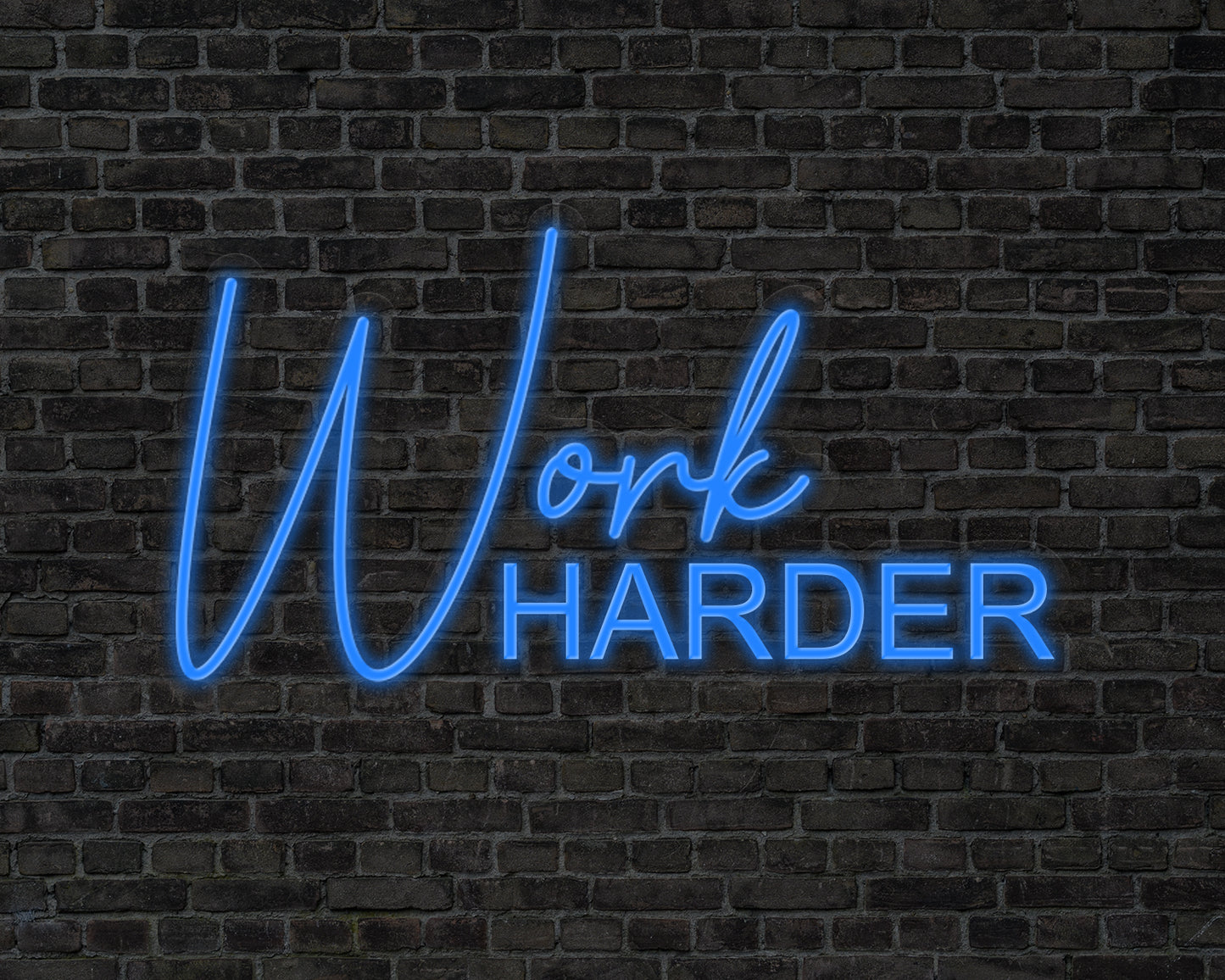 Work Harder Neon Sign