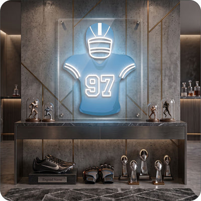 DET Jersey Football Neon Artwork Sign