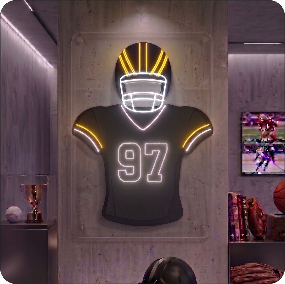 PIT Jersey Football Neon Artwork Sign