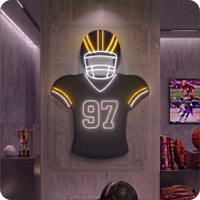 PIT Jersey Football Neon Artwork Sign