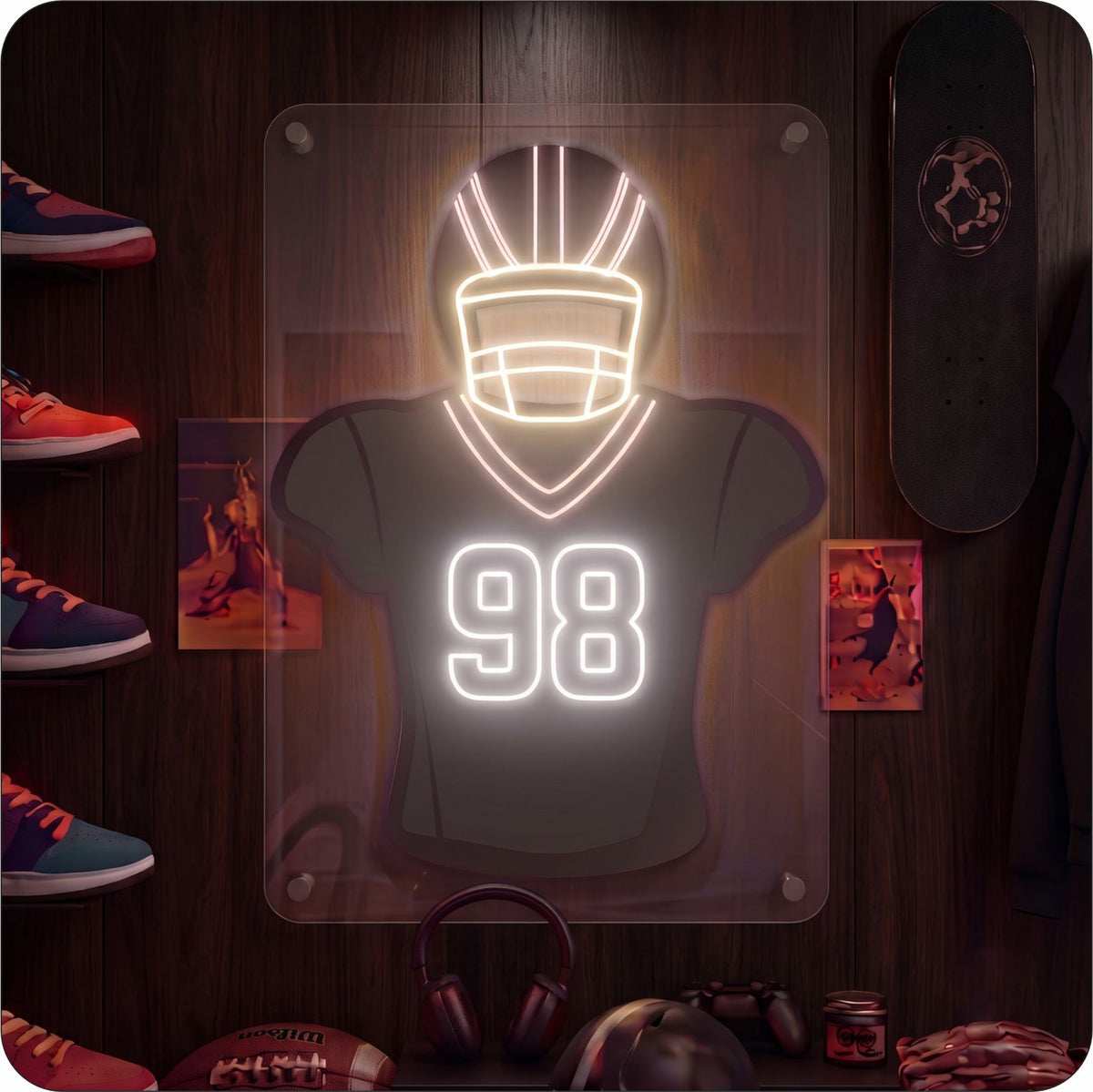 LV Jersey Football Neon Artwork Sign