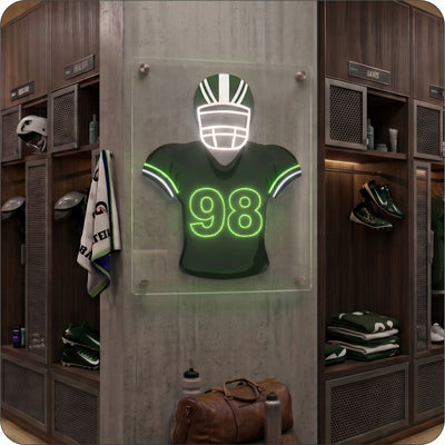 PHI Jersey Football Neon Artwork Sign